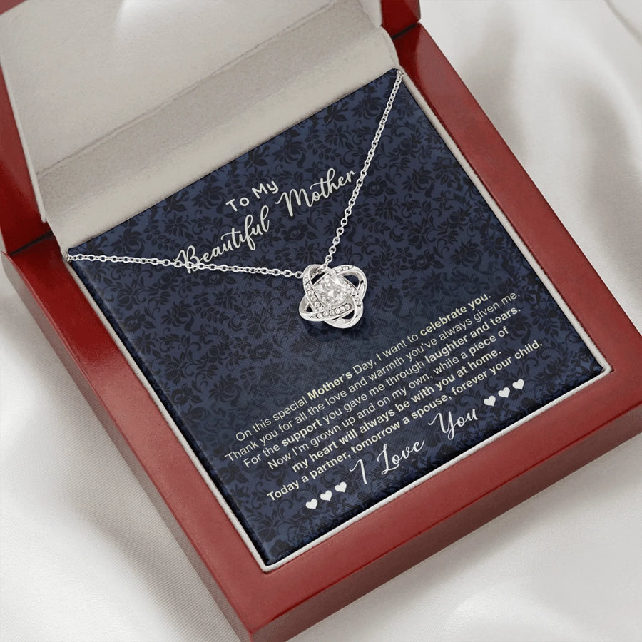 Mother Love Necklace with Message Card & Gift Box