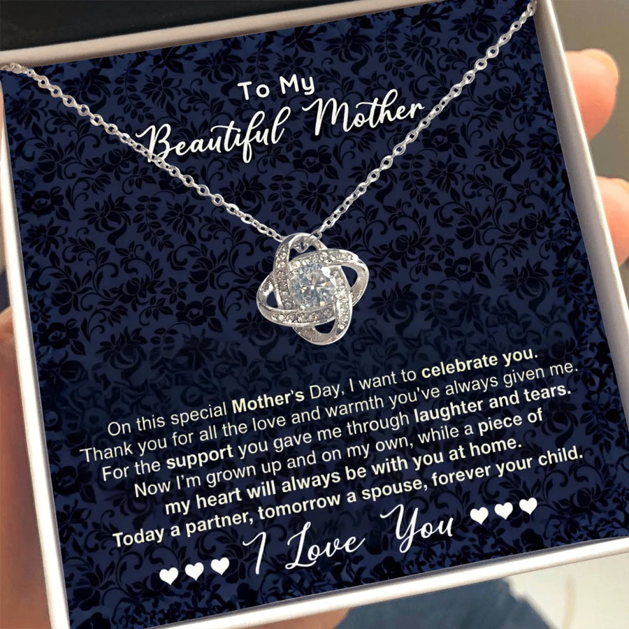 Mother Love Necklace with Message Card & Gift Box