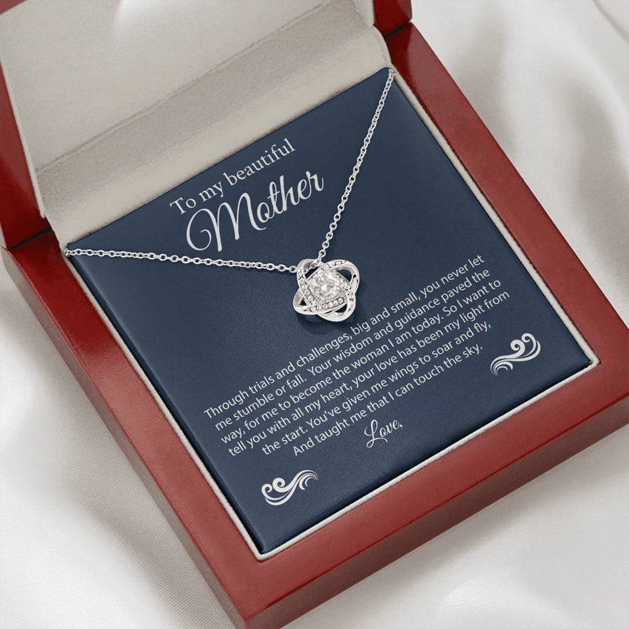 Beautiful Personalized Mother Love Knot Necklace (+Your Name)