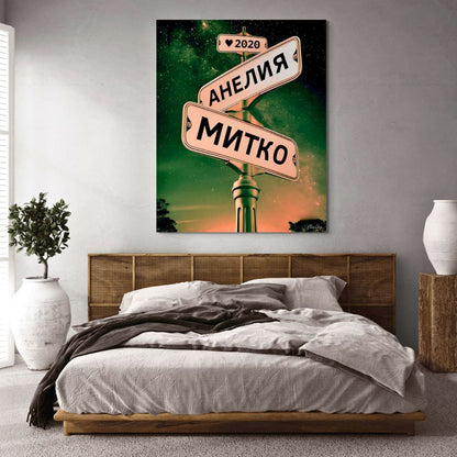 Personalized Canvas Print "Love" | For 2–6 Names