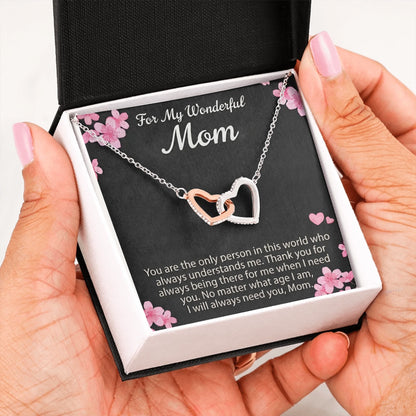 Interlocking Hearts Message Card in Hand