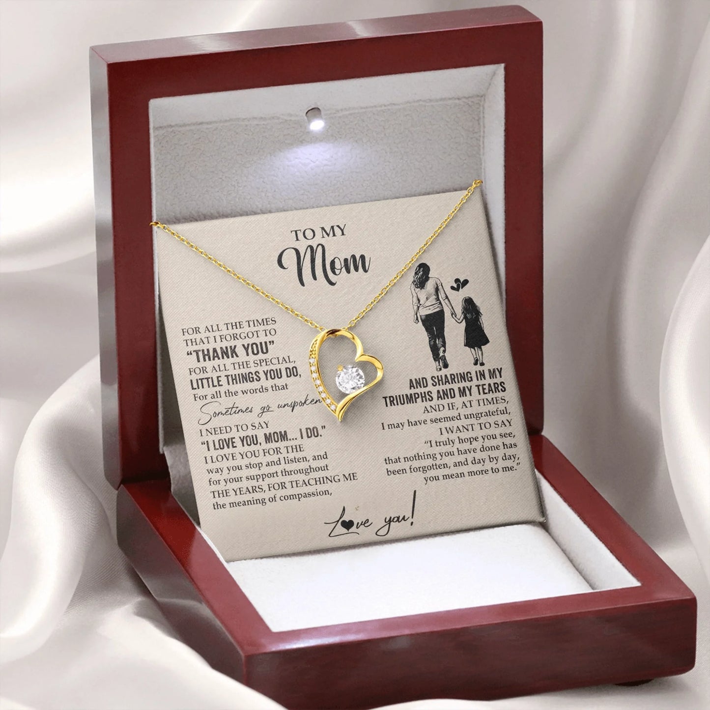 Forever Love Wooden Box Gold 2