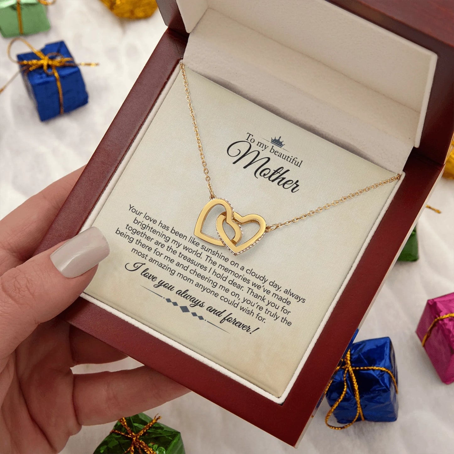 Interlocking Hearts Gold Lux N2