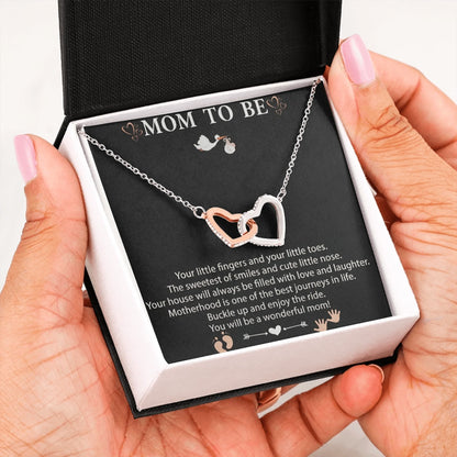 Interlocking Hearts Message Card in Hand