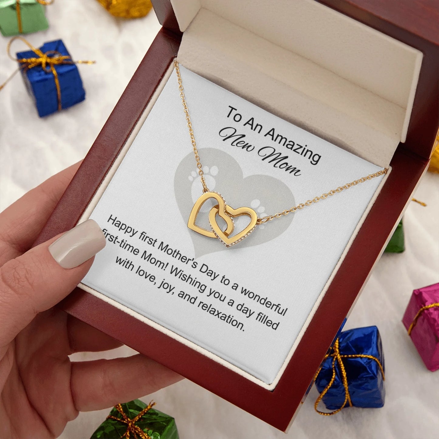 Interlocking Hearts Gold Lux N2