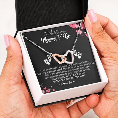 Interlocking Hearts Message Card in Hand