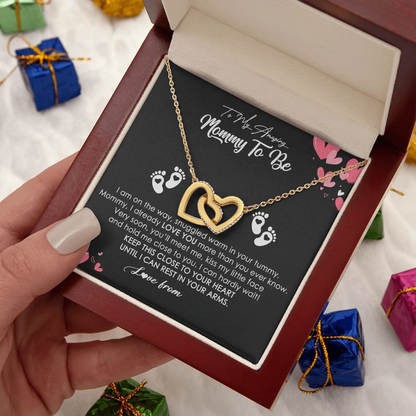 Interlocking Hearts Gold Lux N2