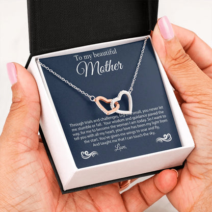 Interlocking Hearts Message Card in Hand