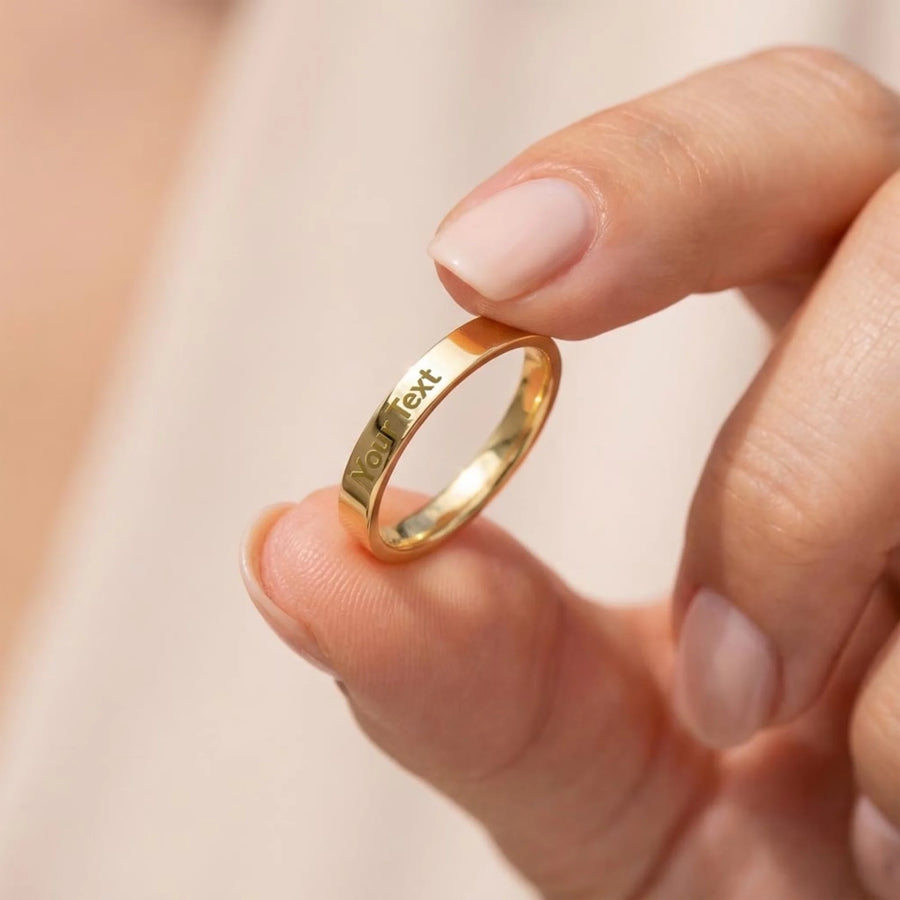 Mother's Day Engraved Ring with Message Card (Free Gift Box)