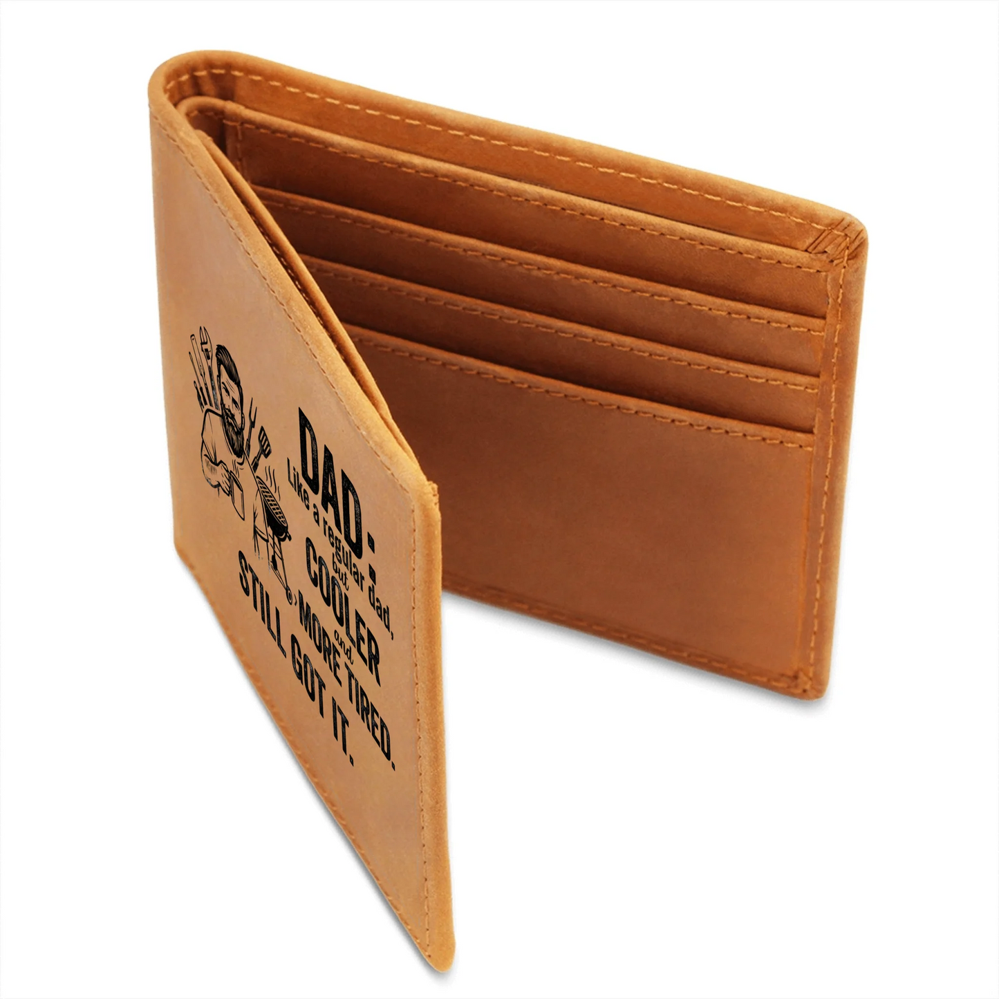 Engraved Leather Wallet