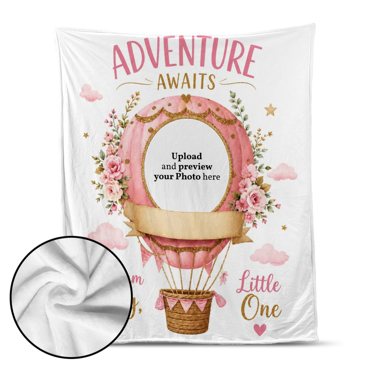 Adventure Awaits Blanket – Custom Baby Name Blanket