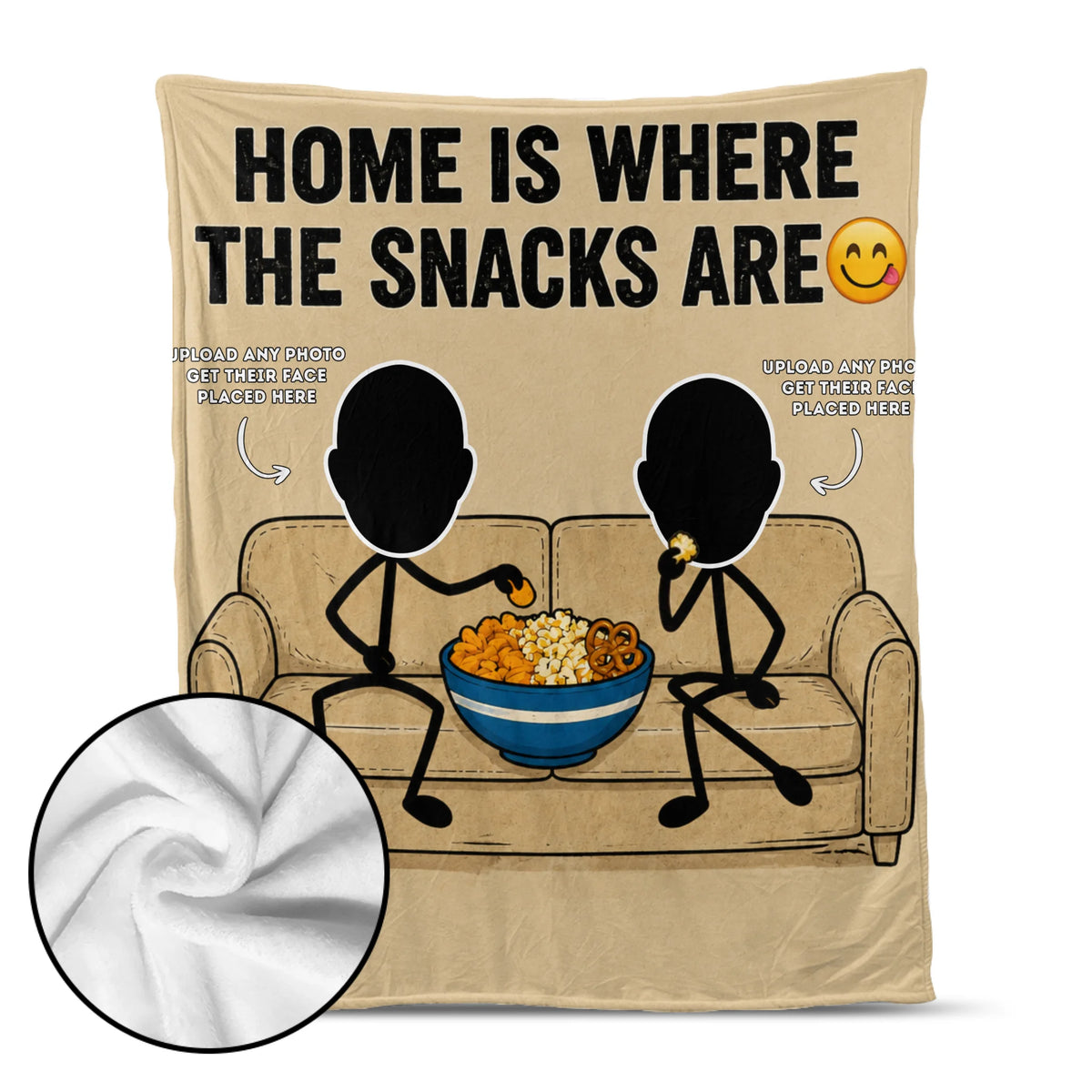 "Home Is Where The Snacks Are" with Custom Names & Photos