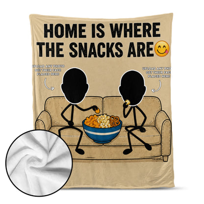 "Home Is Where The Snacks Are" with Custom Names & Photos