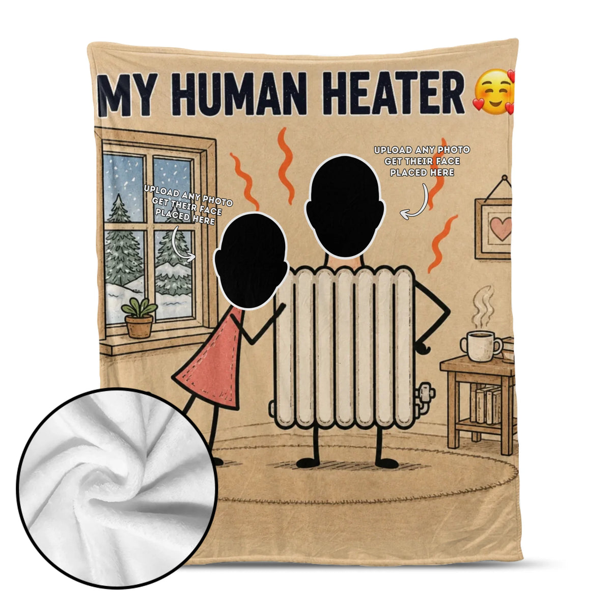 "My Human Heater 🥰" with Custom Names & Photos