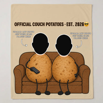 "Official Couch Potatoes · Est. [Year]" with Custom Names & Photos
