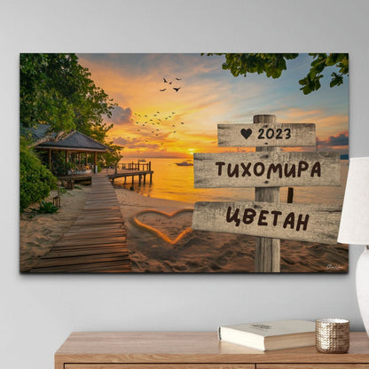 Personalized Canvas Print "Love" | For 2–6 Names